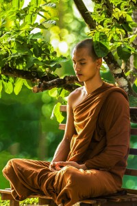Medytujący mnich